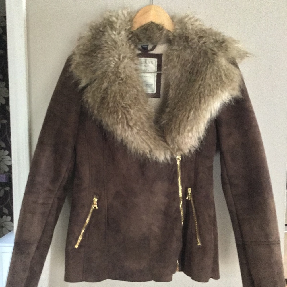 Guess faux fur coat
